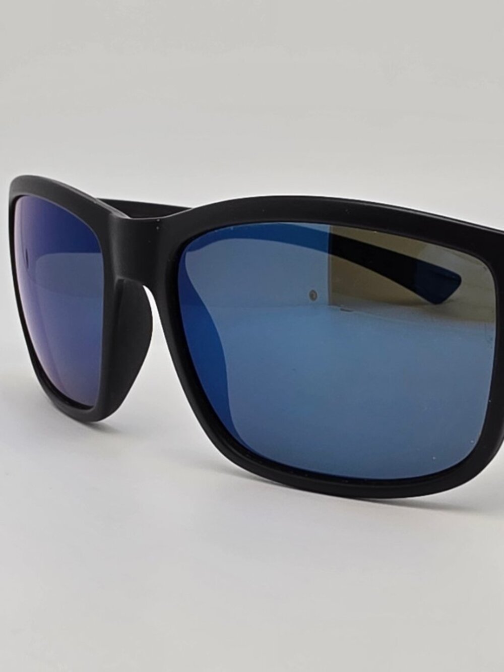 Suncloud Suspect Matte Black Frame Polarized Blue Mirror Lens Sunglasses 56mm
